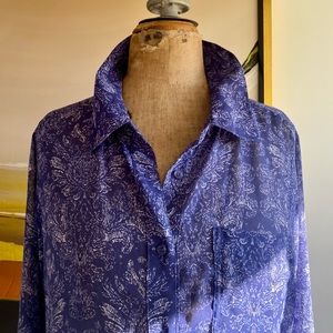 Liz Claiborne Sheer Floral Blouse
